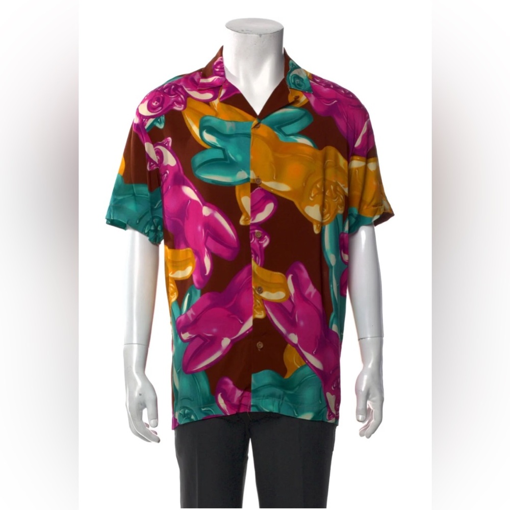Vintage .. Ice cream brand button down shirt Vibrant Multicolor Men's